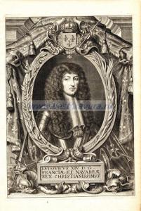 Людовик XIV де Бурбон - король Франции и Наварры.